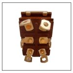 کلید گلنگی 3 حالته فنری وسط خاموش 6 پایه